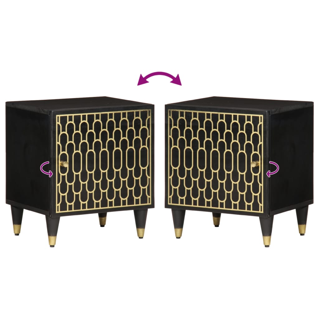 vidaXL Κομοδίνο 40 x 33 x 46 εκ. από Μασίφ Ξύλο Μάνγκο