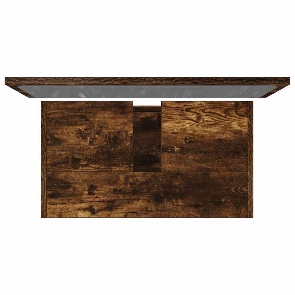 vidaXL Σετ Επίπλων Μπάνιου 2 Τεμαχίων Καπνιστή Δρυς από Τεχν. Ξύλο