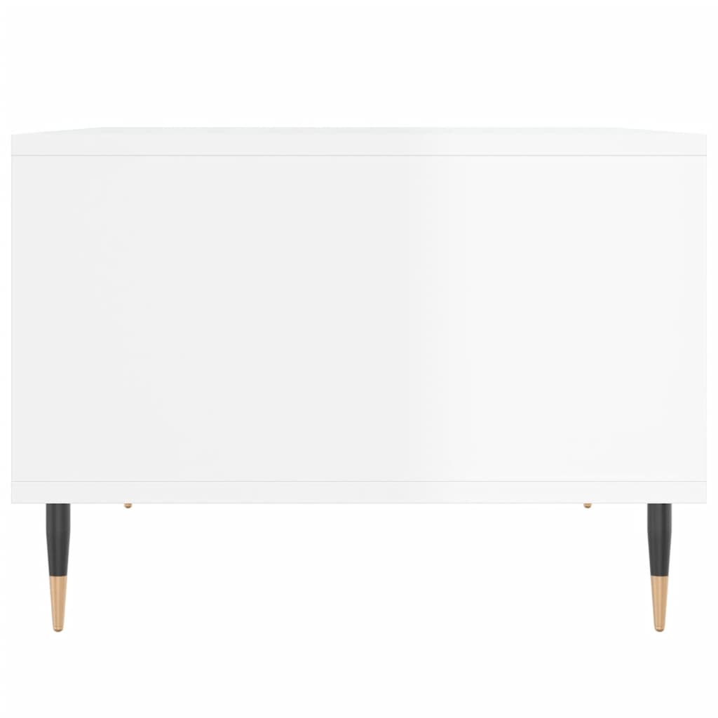 vidaXL Τραπεζάκι Σαλονιού Γυαλ. Λευκό 60x50x36,5 εκ. Επεξεργ. Ξύλο