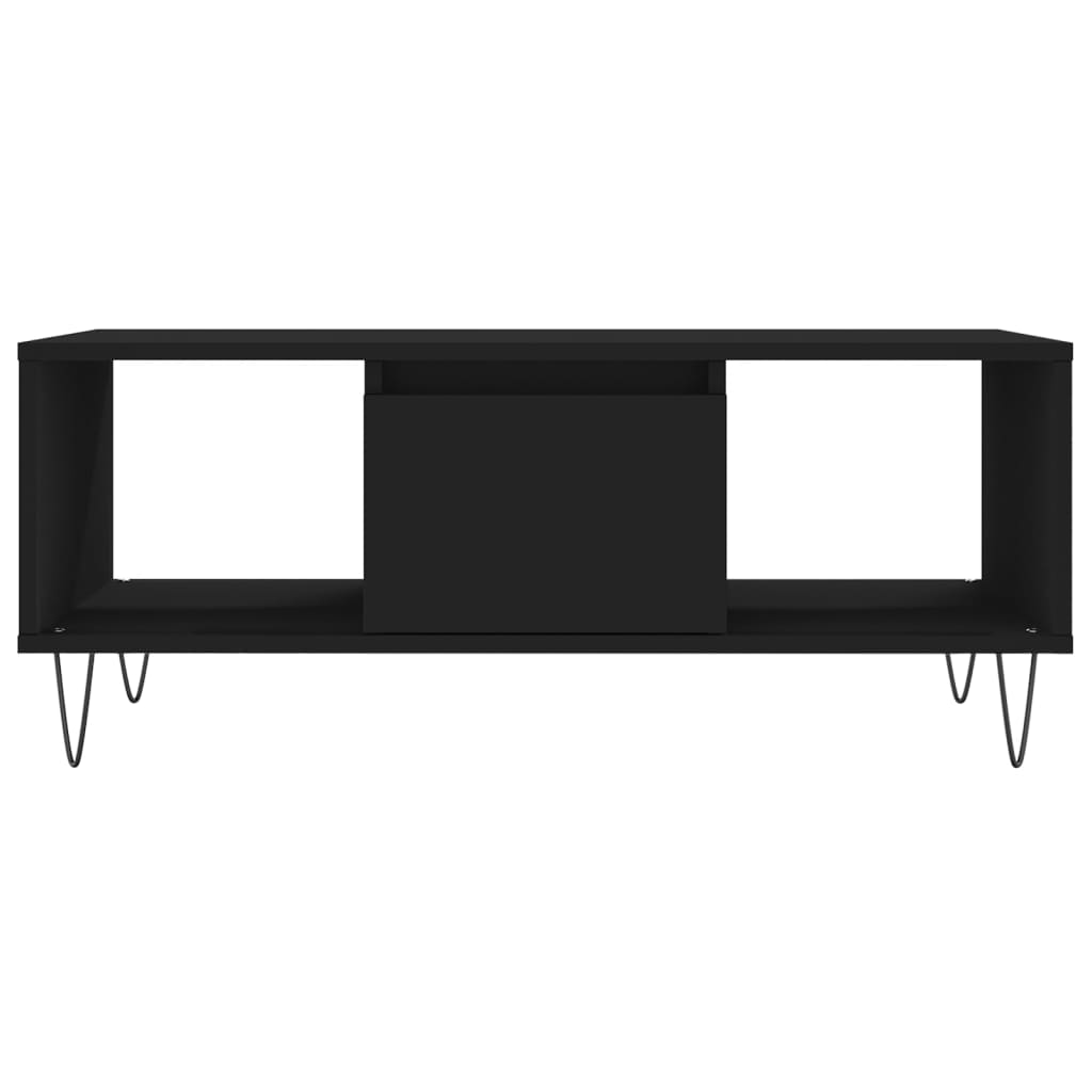 vidaXL Τραπεζάκι Σαλονιού Μαύρο 90x50x36,5 εκ. Επεξεργασμ. Ξύλο