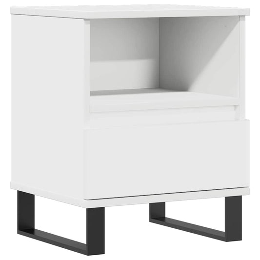 vidaXL Κομοδίνο Λευκό 40 x 35 x 50 εκ. από Επεξεργασμένο Ξύλο