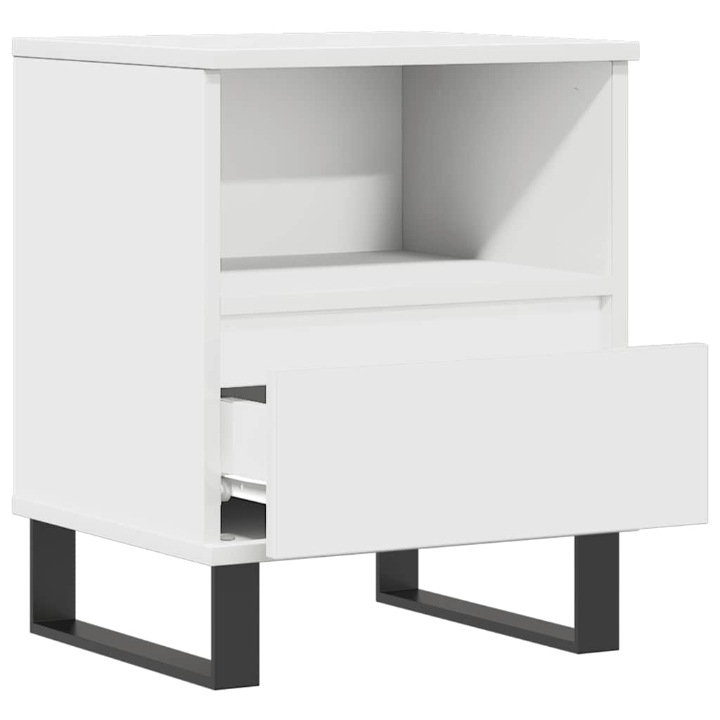 vidaXL Κομοδίνο Λευκό 40 x 35 x 50 εκ. από Επεξεργασμένο Ξύλο