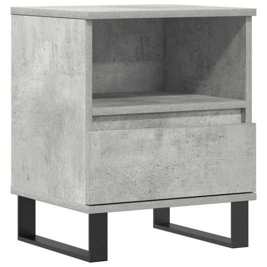 vidaXL Κομοδίνο Γκρι Σκυροδέματος 40 x 35 x 50 εκ. από Επεξεργ. Ξύλο