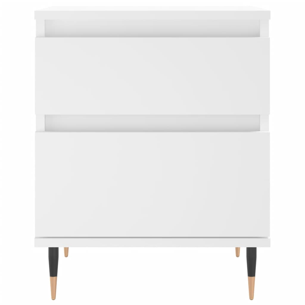 vidaXL Κομοδίνο Λευκό 40 x 35 x 50 εκ. από Επεξεργασμένο Ξύλο