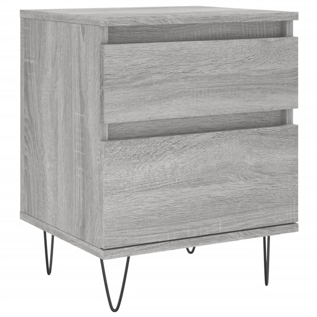 vidaXL Κομοδίνο Γκρι Sonoma 40 x 35 x 50 εκ. από Επεξεργασμένο Ξύλο