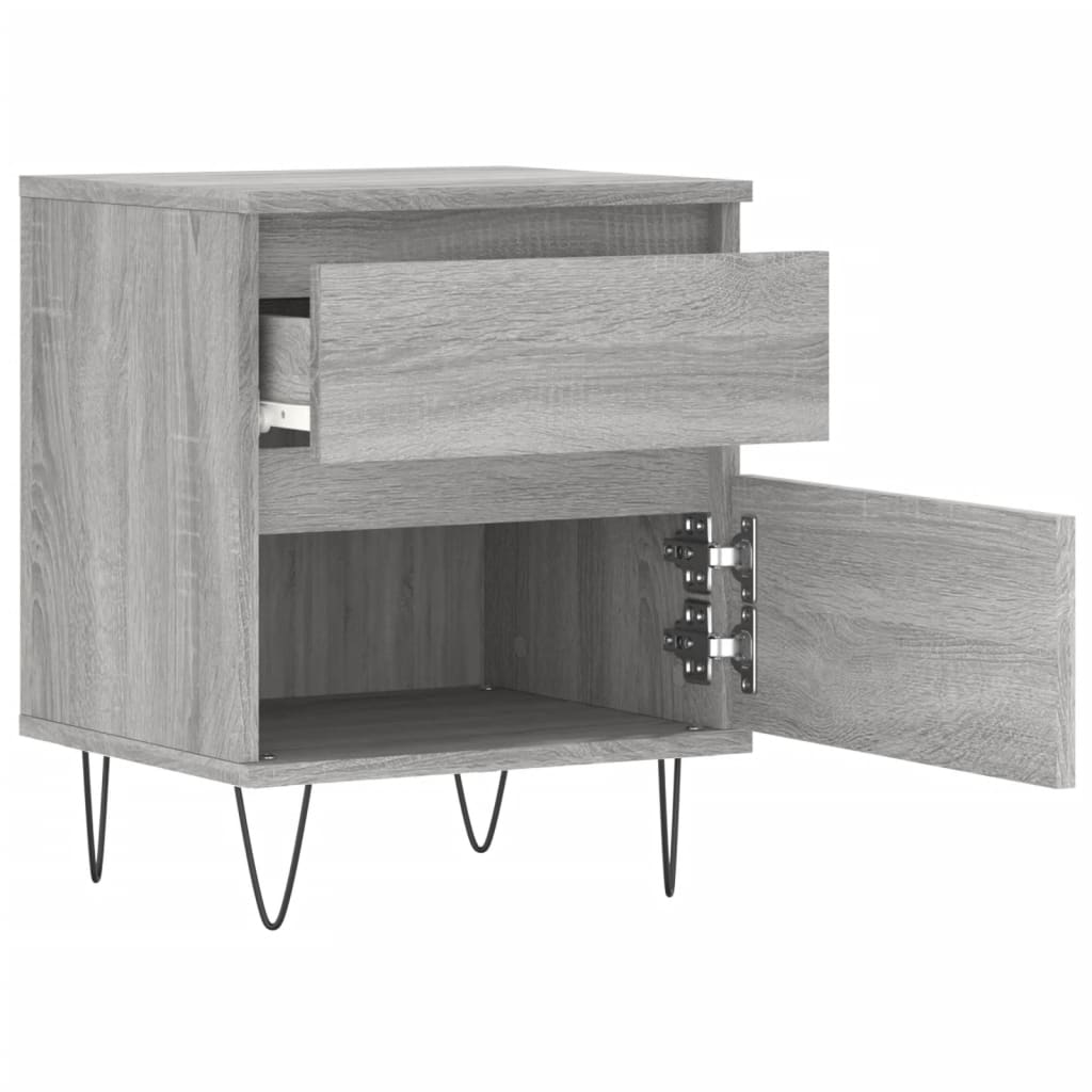 vidaXL Κομοδίνο Γκρι Sonoma 40 x 35 x 50 εκ. από Επεξεργασμένο Ξύλο
