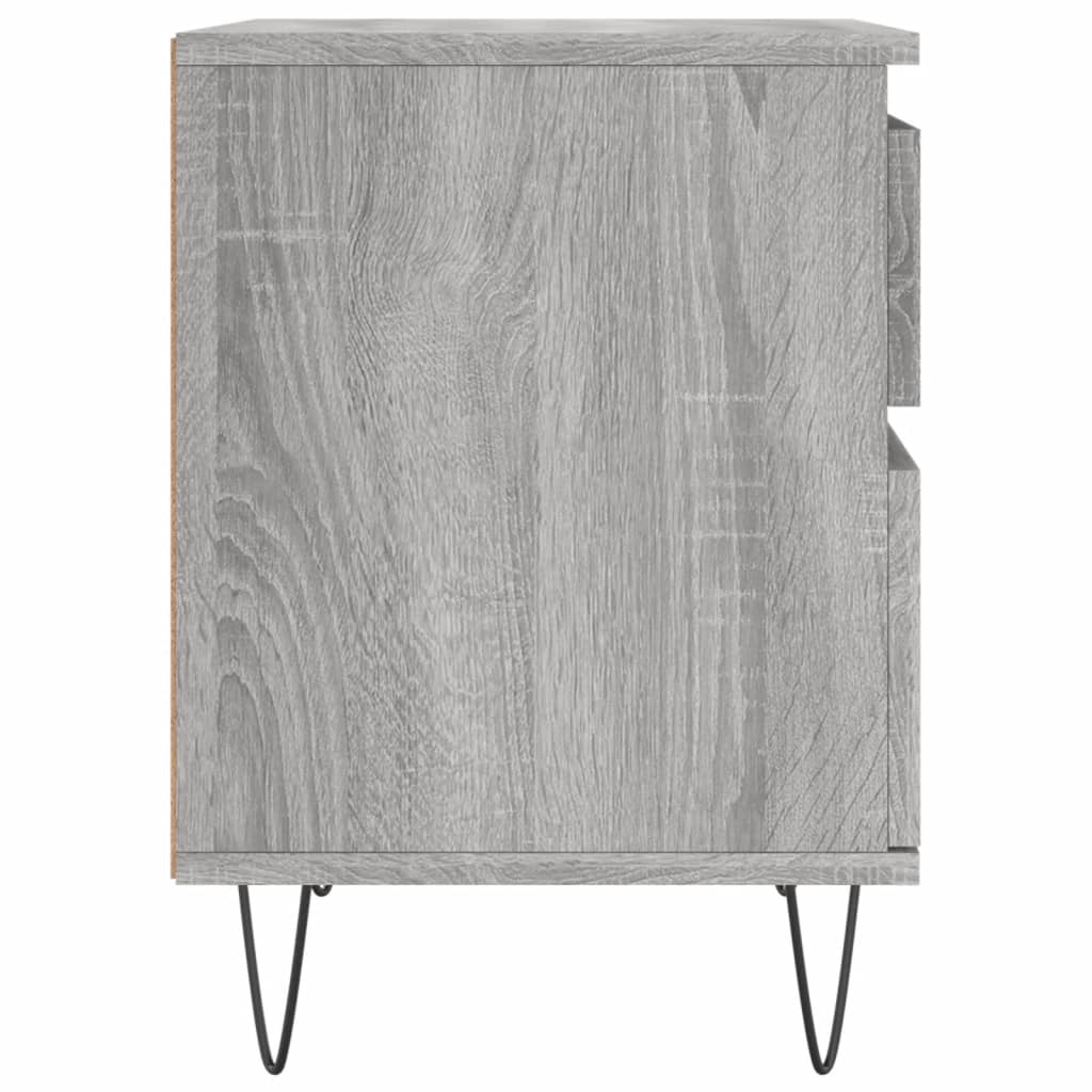 vidaXL Κομοδίνο Γκρι Sonoma 40 x 35 x 50 εκ. από Επεξεργασμένο Ξύλο