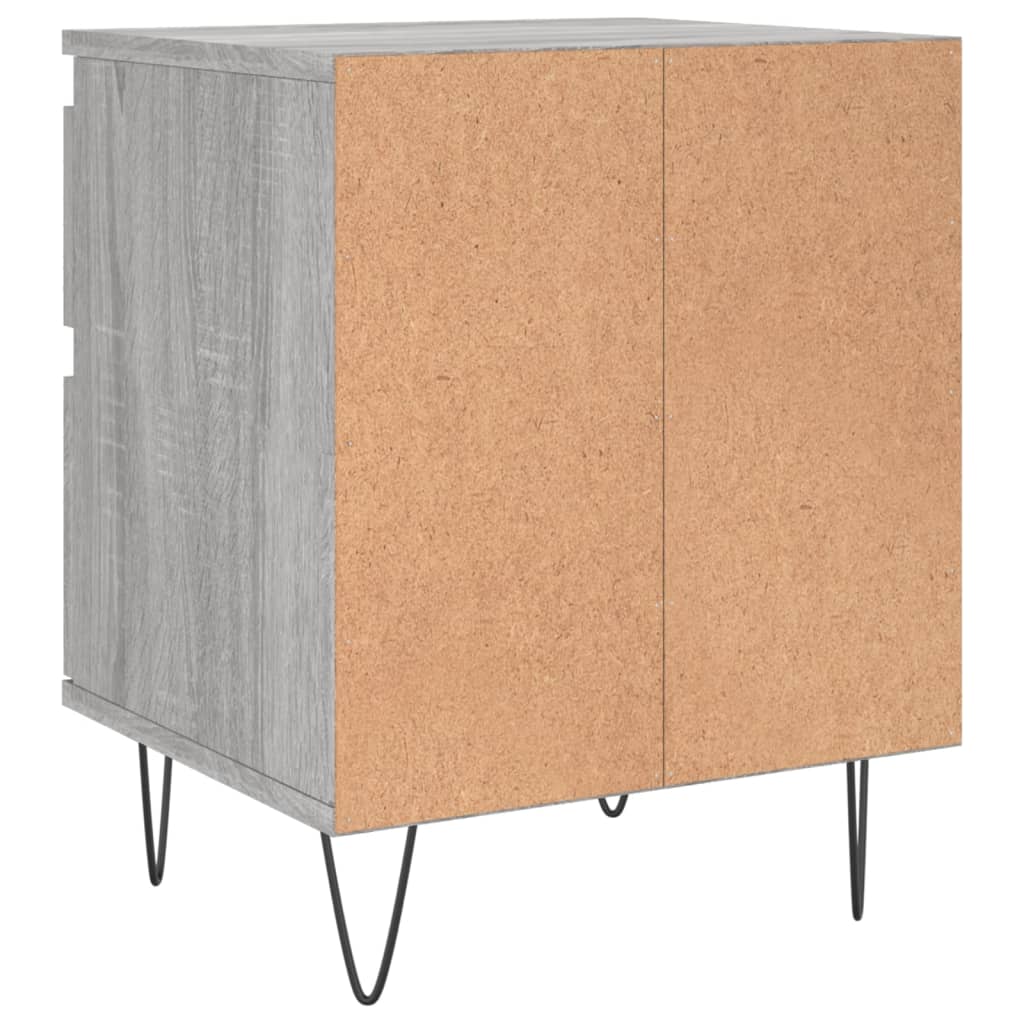vidaXL Κομοδίνα 2 τεμ. Γκρι Sonoma 40 x 35 x 50 εκ. από Επεξεργ. Ξύλο