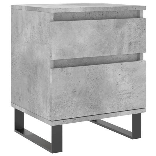 vidaXL Κομοδίνο Γκρι Σκυροδέματος 40 x 35 x 50 εκ. από Επεξεργ. Ξύλο