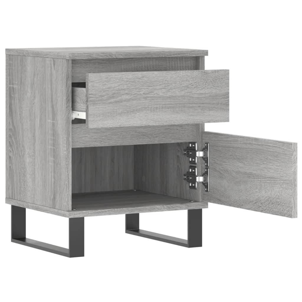 vidaXL Κομοδίνο Γκρι Sonoma 40 x 35 x 50 εκ. από Επεξεργασμένο Ξύλο