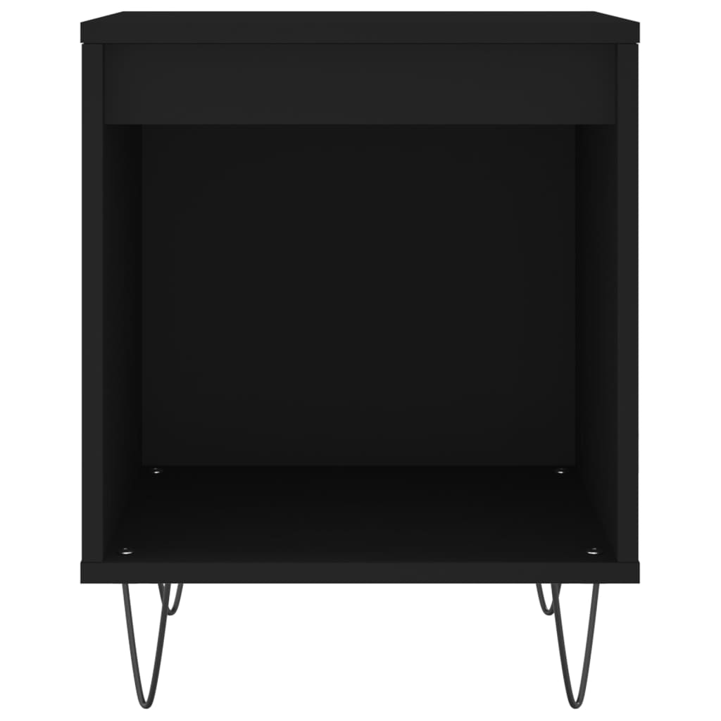 vidaXL Κομοδίνο Μαύρο 40 x 35 x 50 εκ. από Επεξεργασμένο Ξύλο