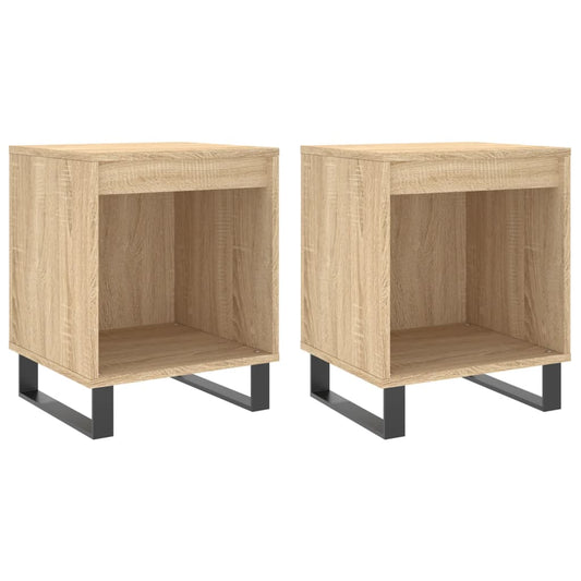 vidaXL Κομοδίνα 2 τεμ. Sonoma Δρυς 40 x 35 x 50 εκ. από Επεξεργ. Ξύλο