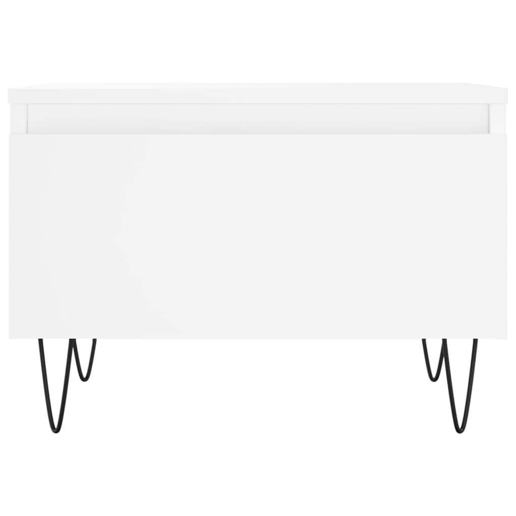 vidaXL Τραπεζάκια Σαλονιού 2 τεμ. Λευκά 50 x 46 x 35 εκ. Επεξεργ. Ξύλο