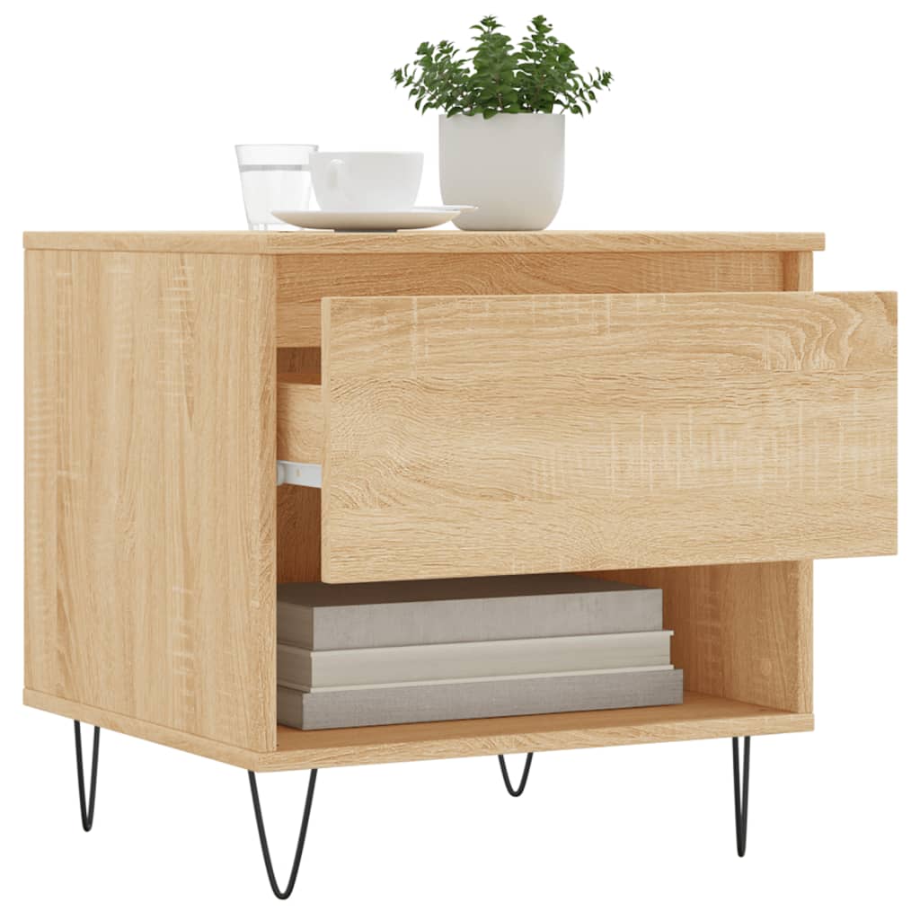 vidaXL Τραπέζια Σαλονιού 2 τεμ. Sonoma Δρυς 50x46x50 εκ. Επεξεργ. Ξύλο