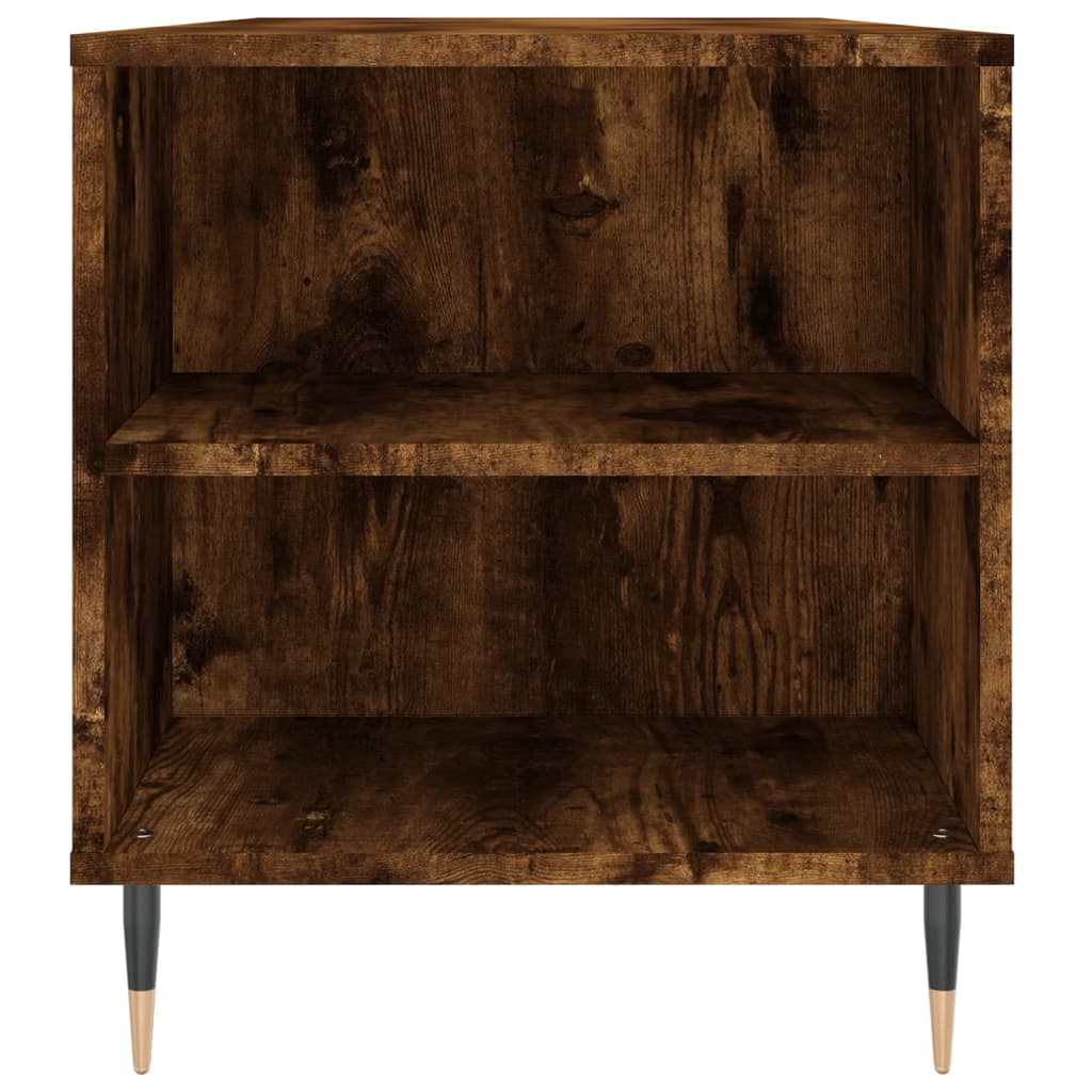 vidaXL Τραπεζάκι Σαλονιού Καπνιστή Δρυς 102x44,5x50 εκ. Επεξεργ. Ξύλο