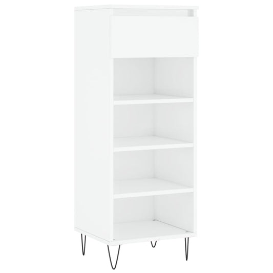 vidaXL Παπουτσοθήκη Γυαλιστερό Λευκό 40x36x105 εκ. Επεξεργασμένο Ξύλο