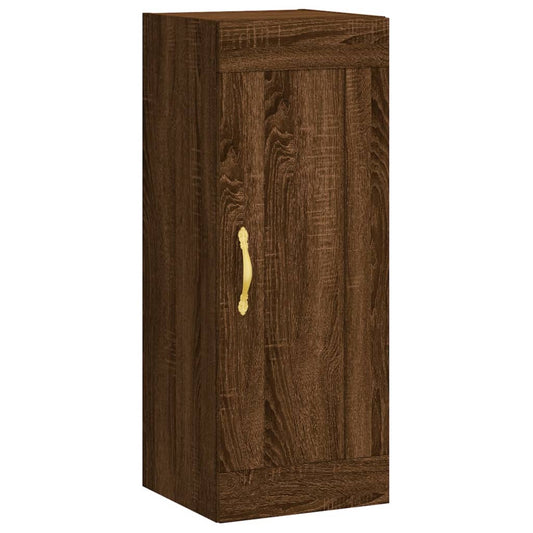 vidaXL Ντουλάπι Τοίχου Καφέ Δρυς 34,5 x 34 x 90 εκ. από Επεξεργ. Ξύλο