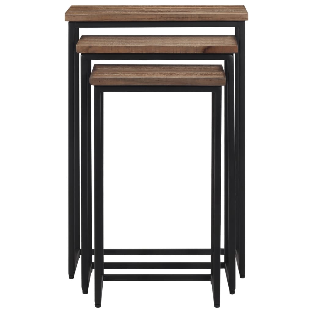 vidaXL Τραπεζάκια Ζιγκόν 3 τεμ. από Μασίφ Ξύλο Teak