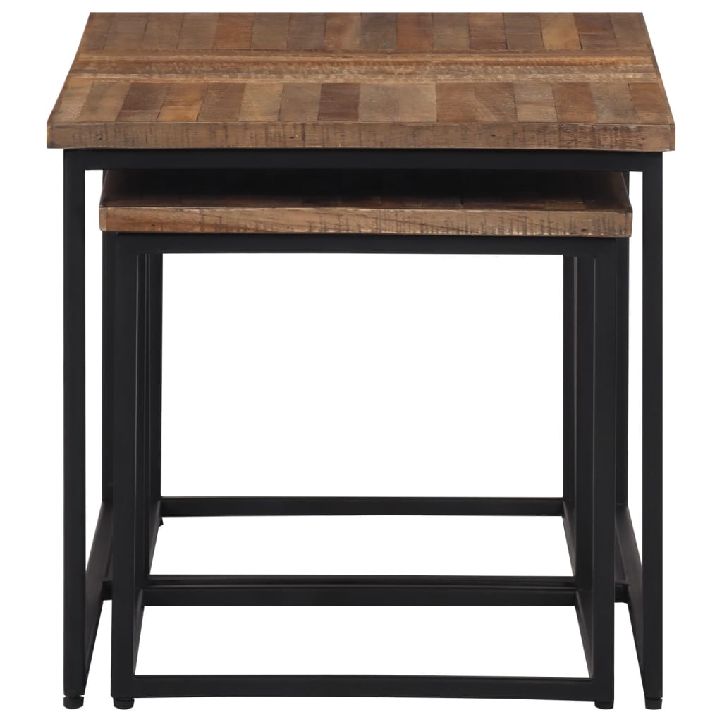 vidaXL Τραπεζάκια Ζιγκόν 3 τεμ. από Μασίφ Ξύλο Teak