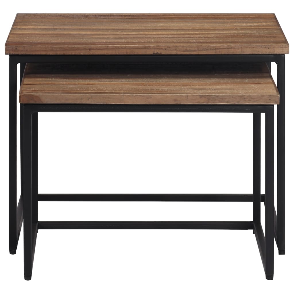 vidaXL Τραπεζάκια Ζιγκόν 2 τεμ. από Μασίφ Ξύλο Teak