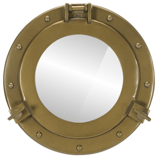 vidaXL Καθρέφτης Φινιστρίνι Τοίχου Ø30 εκ. από Αλουμίνιο και Γυαλί