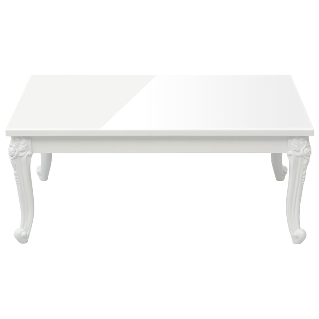vidaXL Τραπεζάκι Σαλονιού Γυαλ. Λευκό 100 x 50 x 42 εκ. Επεξεργ. Ξύλο