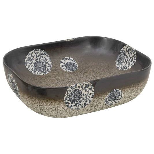 vidaXL Νιπτήρας Ορθογώνιος Πολύχρωμος 48x37,5x13,5 εκ. Κεραμικός