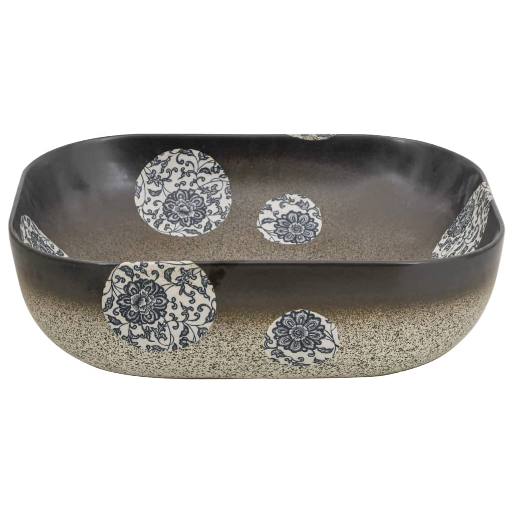 vidaXL Νιπτήρας Ορθογώνιος Πολύχρωμος 48x37,5x13,5 εκ. Κεραμικός