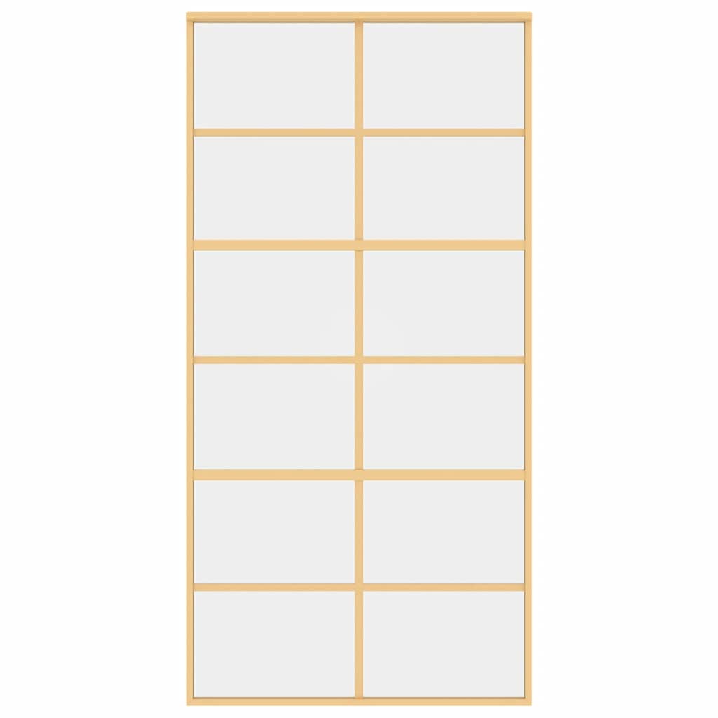 vidaXL Συρόμενη Πόρτα Χρυσή 102,5x205 εκ. από Γυαλί ESG και Αλουμίνιο