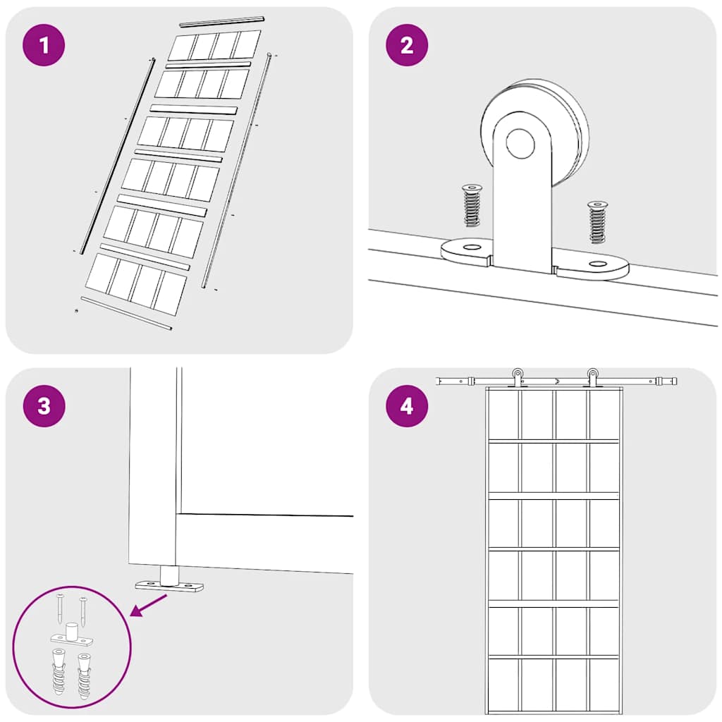 vidaXL Συρόμενη Πόρτα Χρυσή 90 x 205 εκ. από Γυαλί ESG και Αλουμίνιο