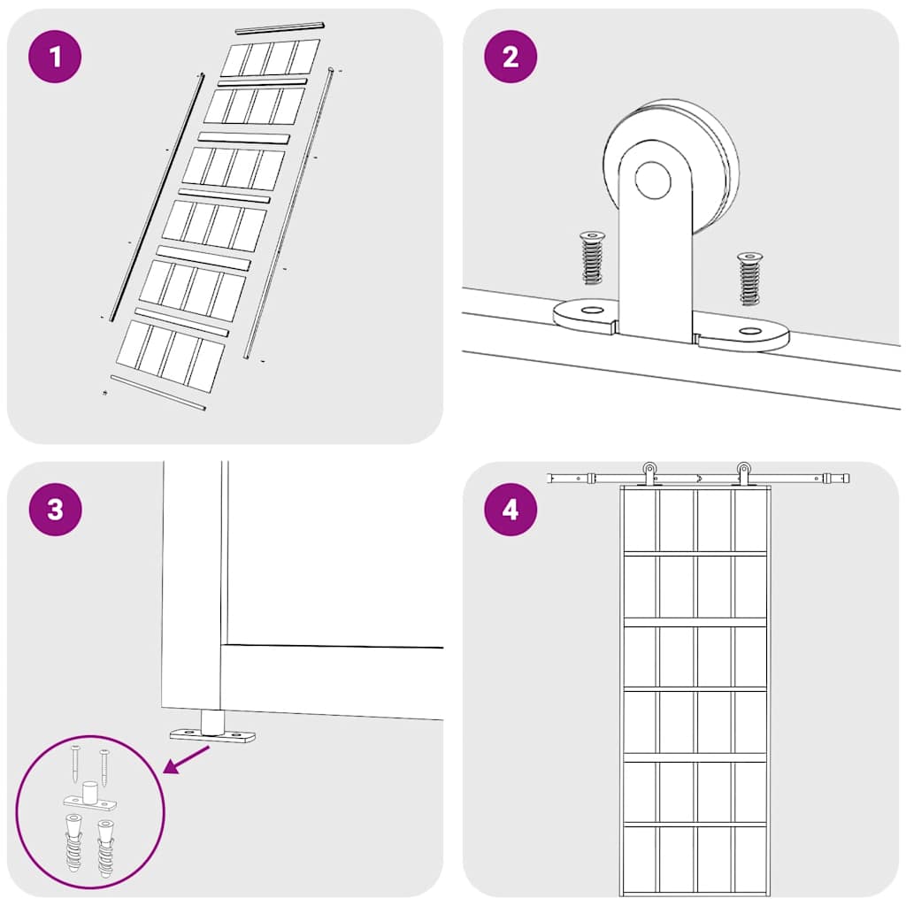 vidaXL Συρόμενη Πόρτα Χρυσή 76x205 εκ. από Αμμοβολή ESG και Αλουμίνιο