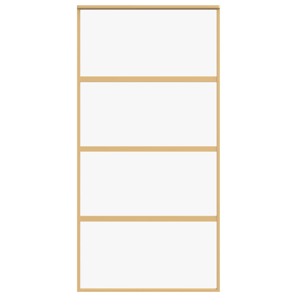 vidaXL Συρόμενη Πόρτα Χρυσή 102,5x205 εκ. από Γυαλί ESG και Αλουμίνιο