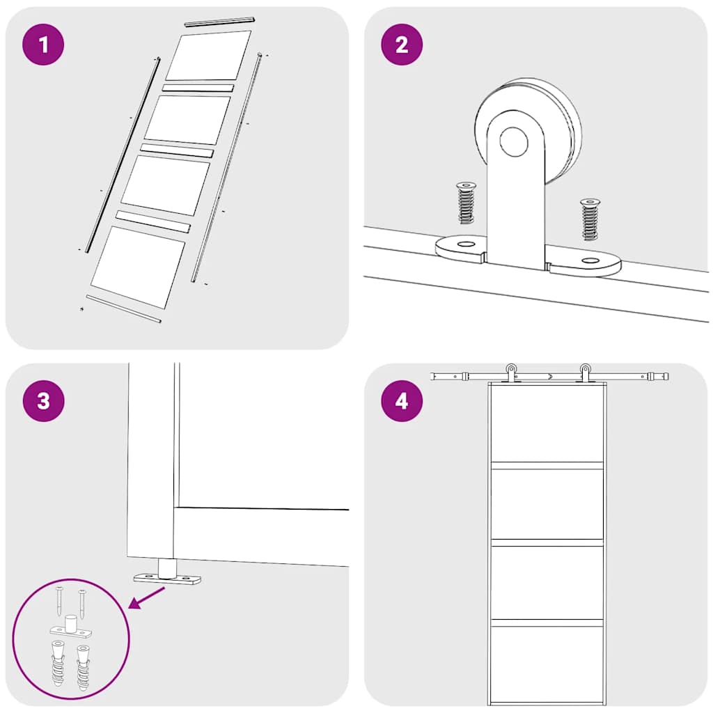 vidaXL Συρόμενη Πόρτα Χρυσή 76x205 εκ. από Αμμοβολή ESG και Αλουμίνιο