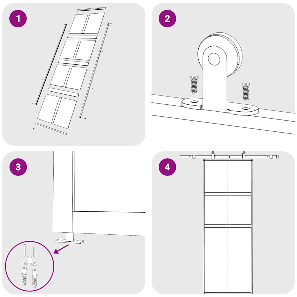 vidaXL Συρόμενη Πόρτα Χρυσή 76 x 205 εκ. από Γυαλί ESG και Αλουμίνιο