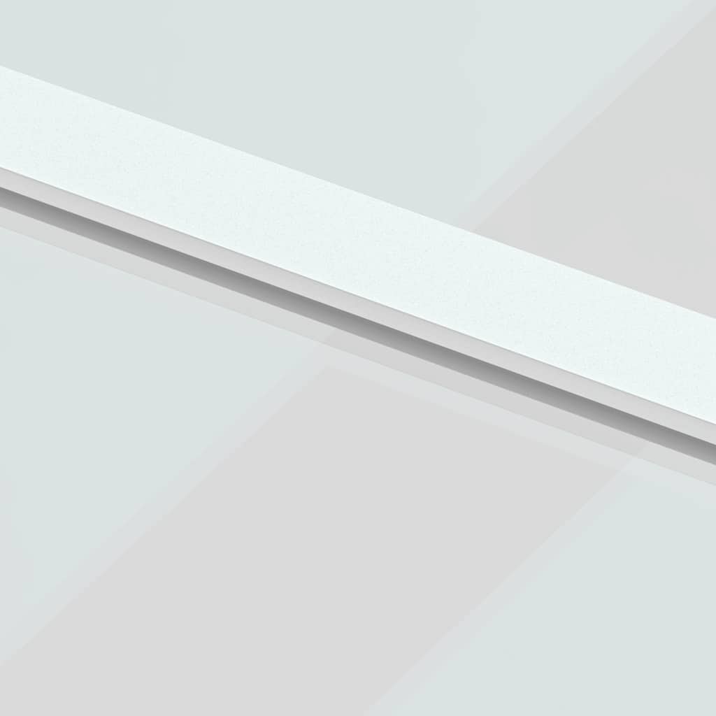 vidaXL Συρόμενη Πόρτα Λευκή 102,5 x 205 εκ. από Ψημένο Γυαλί/Αλουμίνιο