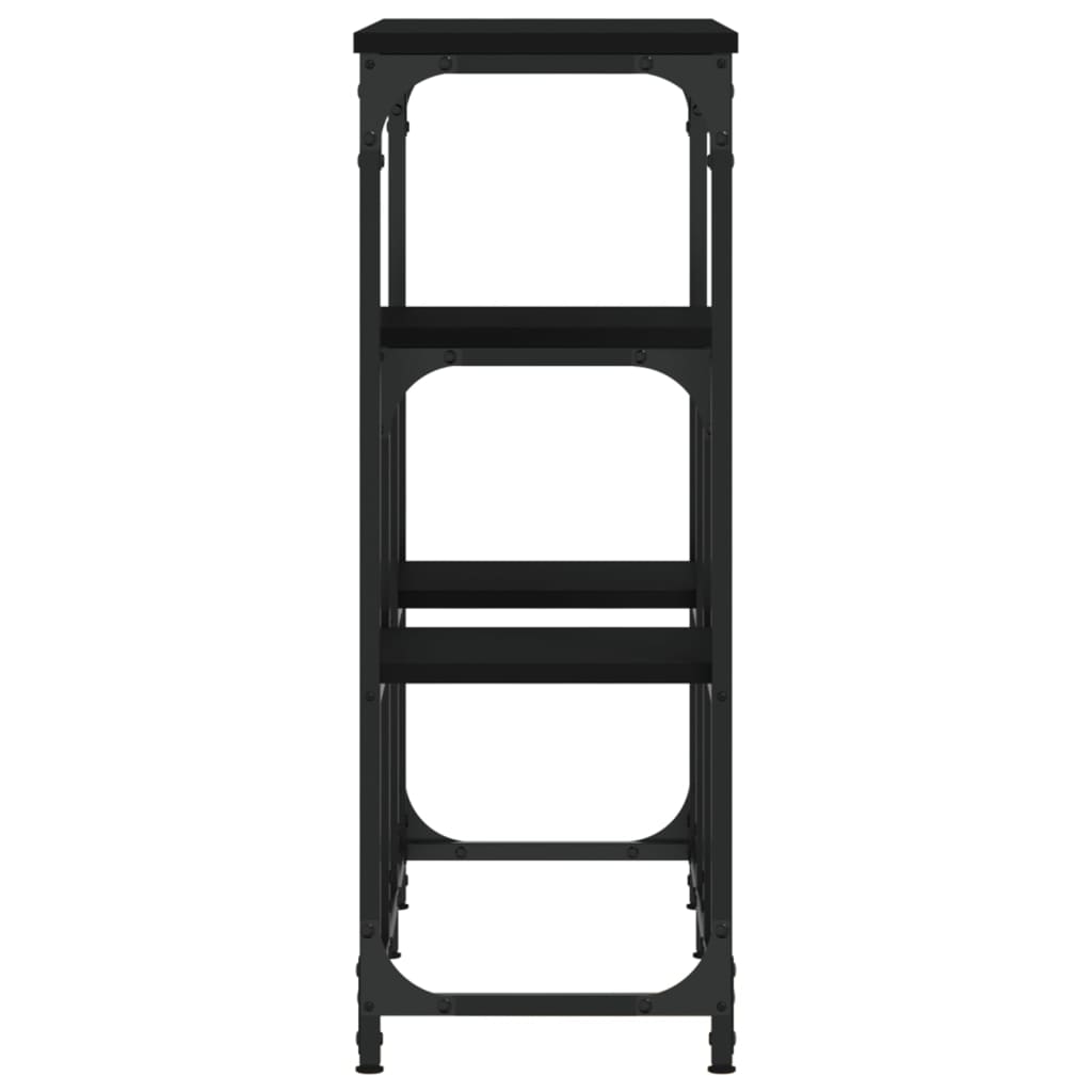 vidaXL Τραπέζι Κονσόλα Μαύρο 89,5 x 28 x 76 εκ. από Επεξεργασμένο Ξύλο