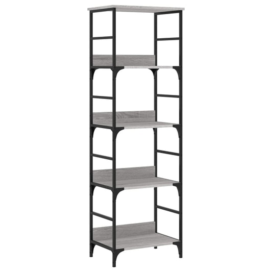 vidaXL Βιβλιοθήκη Γκρι Sonoma 50x33x153 εκ. Επεξεργασμένο Ξύλο