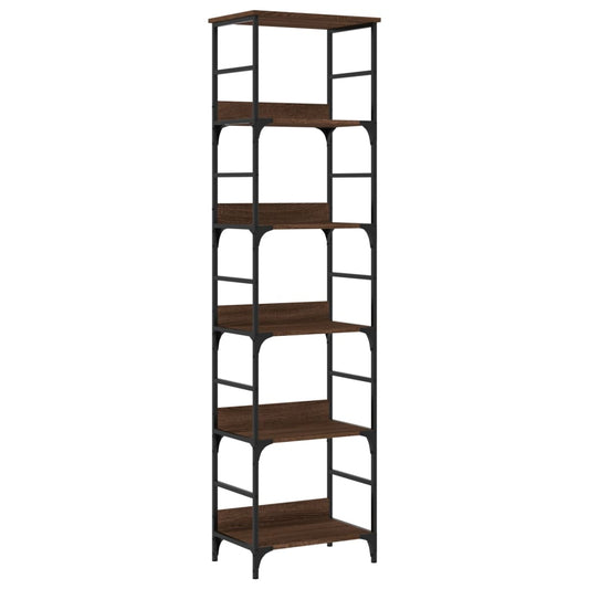 vidaXL Βιβλιοθήκη Καφέ Δρυς 50 x 33 x 188,5 εκ. Επεξεργασμένο Ξύλο
