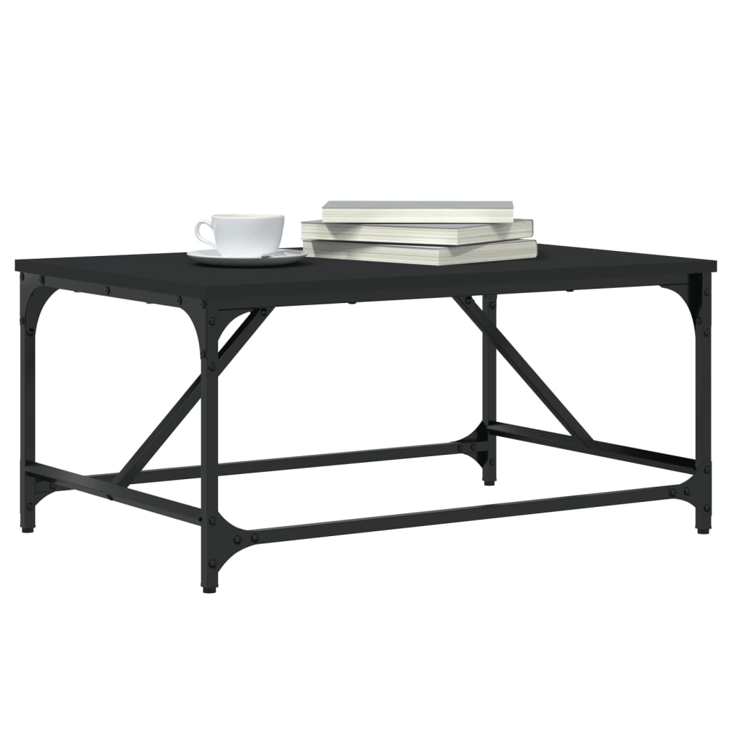 vidaXL Τραπεζάκι Σαλονιού Μαύρο 75 x 50 x 35 εκ. από Επεξεργ. Ξύλο
