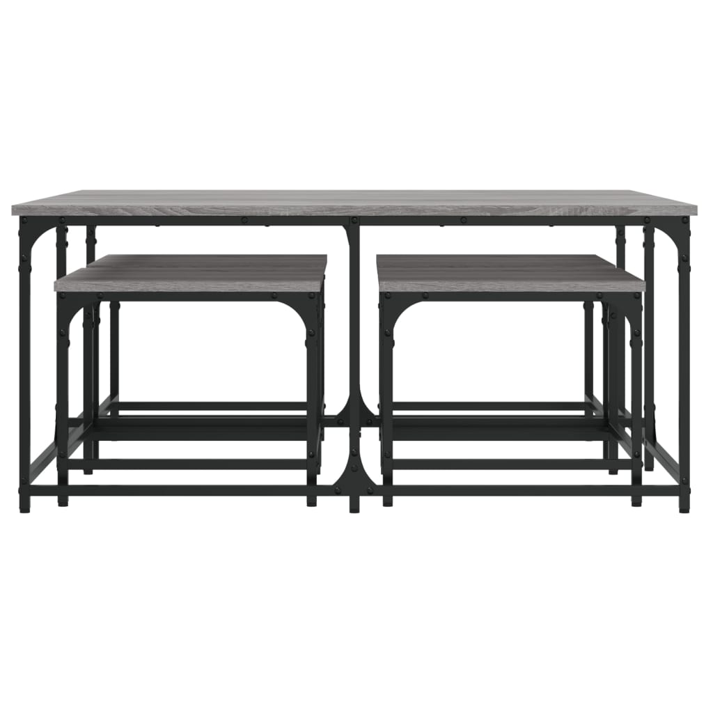 vidaXL Τραπεζάκια Ζιγκόν 5 τεμ. Γκρι Sonoma από Επεξεργασμένο Ξύλο