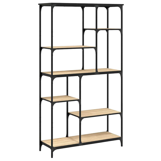 vidaXL Βιβλιοθήκη Sonoma Δρυς 99 x 35,5 x 176 εκ. Επεξεργ. Ξύλο/Ατσάλι