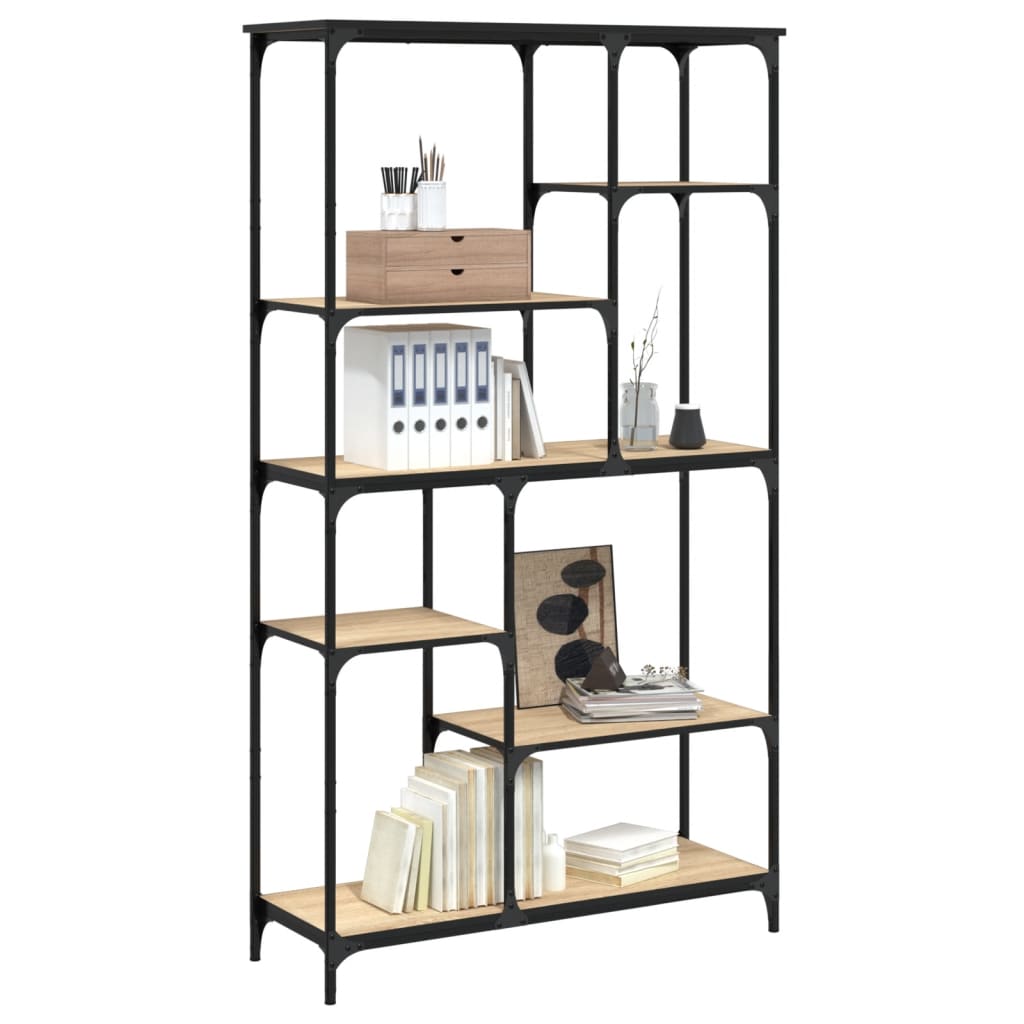 vidaXL Βιβλιοθήκη Sonoma Δρυς 99 x 35,5 x 176 εκ. Επεξεργ. Ξύλο/Ατσάλι