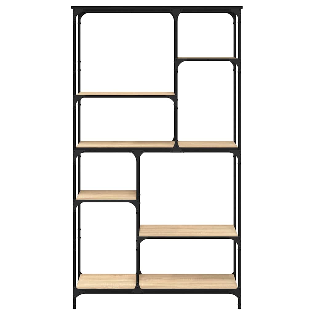 vidaXL Βιβλιοθήκη Sonoma Δρυς 99 x 35,5 x 176 εκ. Επεξεργ. Ξύλο/Ατσάλι