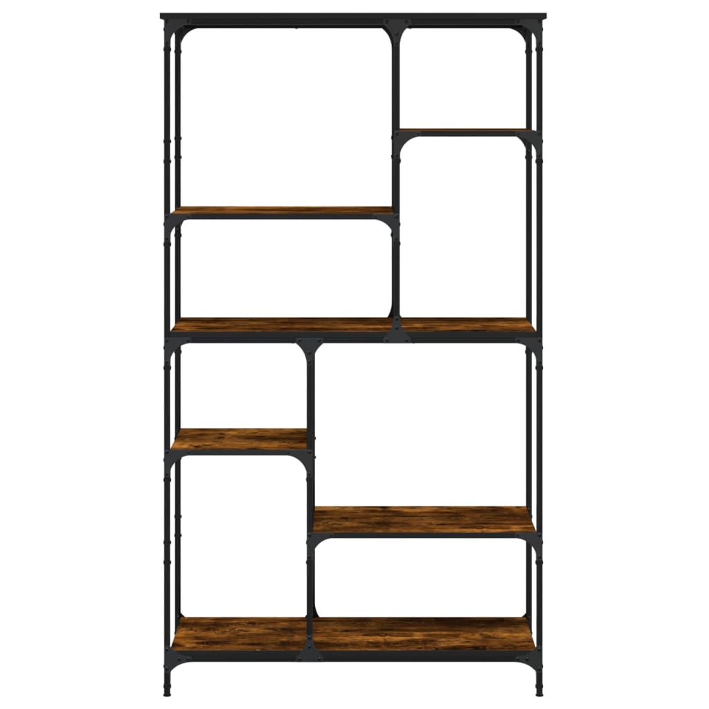 vidaXL Βιβλιοθήκη Καπν. Δρυς 99 x 35,5 x 176 εκ. Επεξεργ. Ξύλο/Ατσάλι