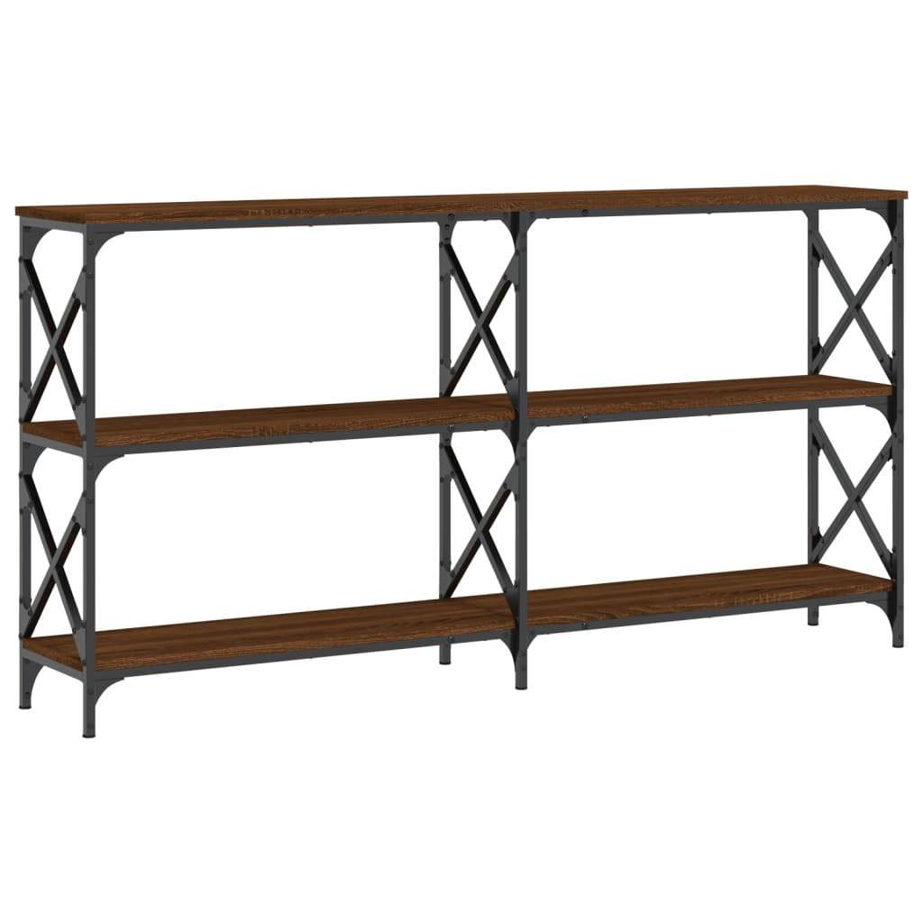 vidaXL Τραπέζι Κονσόλα Καφέ Δρυς 156x28x80,5 εκ. Επεξεργασμένο Ξύλο