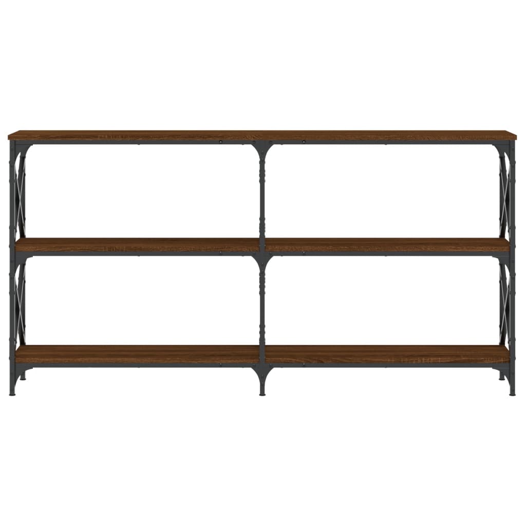 vidaXL Τραπέζι Κονσόλα Καφέ Δρυς 156x28x80,5 εκ. Επεξεργασμένο Ξύλο