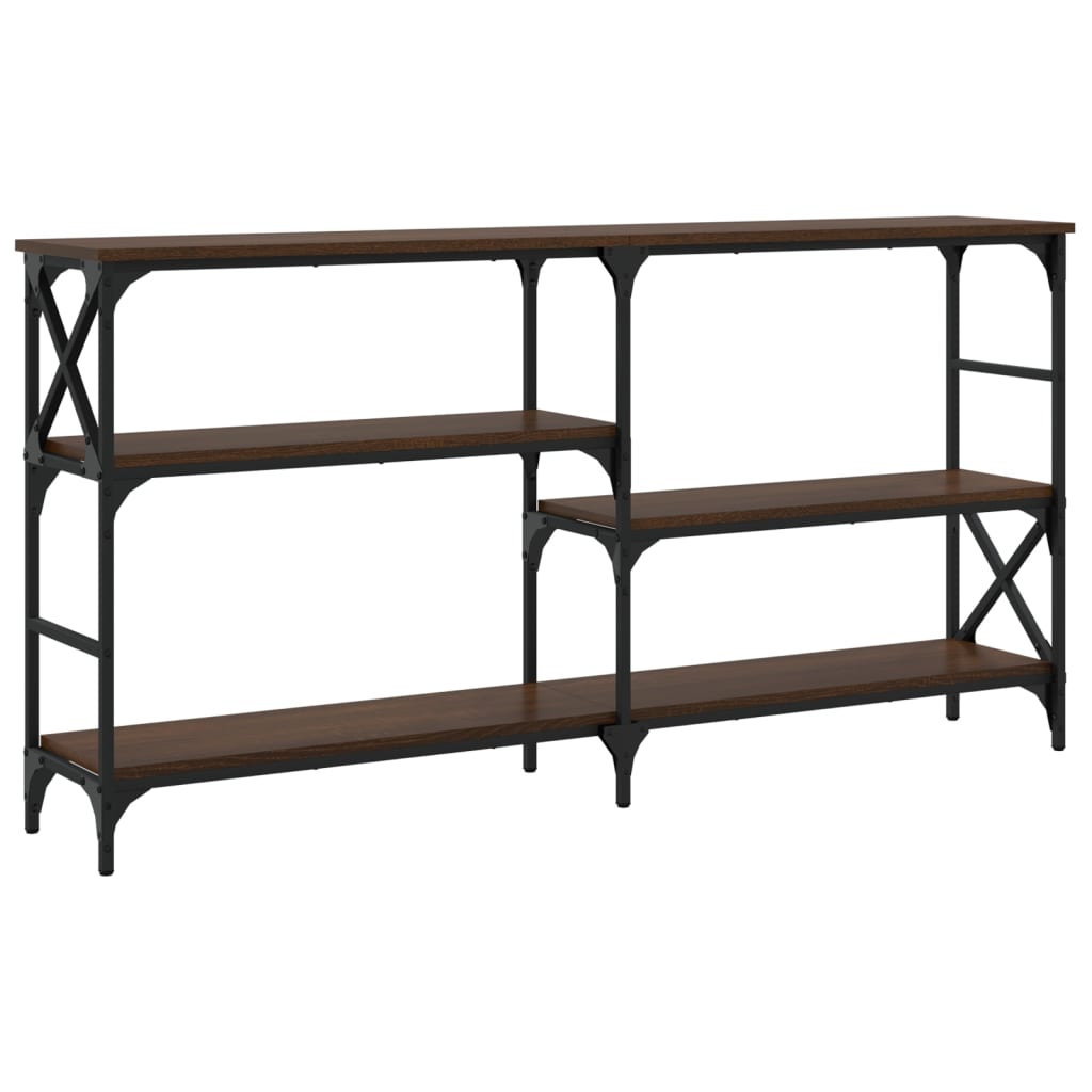 vidaXL Τραπέζι Κονσόλα Καφέ Δρυς 150 x 29 x 76,5 εκ. από Επεξεργ. Ξύλο