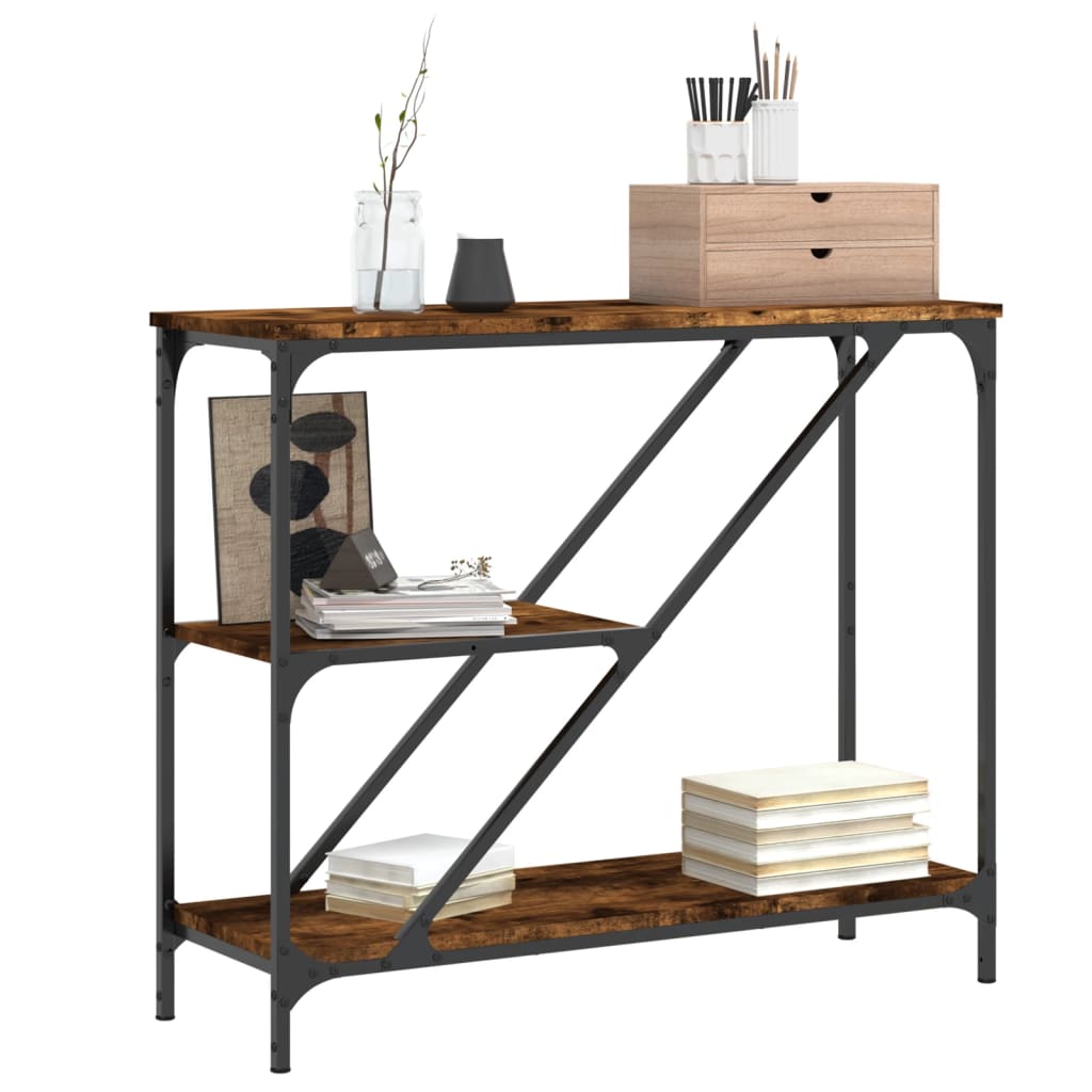 vidaXL Τραπέζι Κονσόλα Καπνιστή Δρυς 88,5x30x75 εκ. Επεξεργασμένο Ξύλο