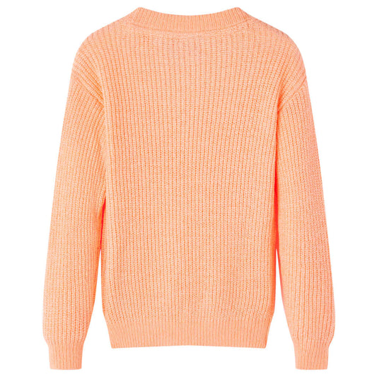 Children's Knitted Sweater Light Orange 128