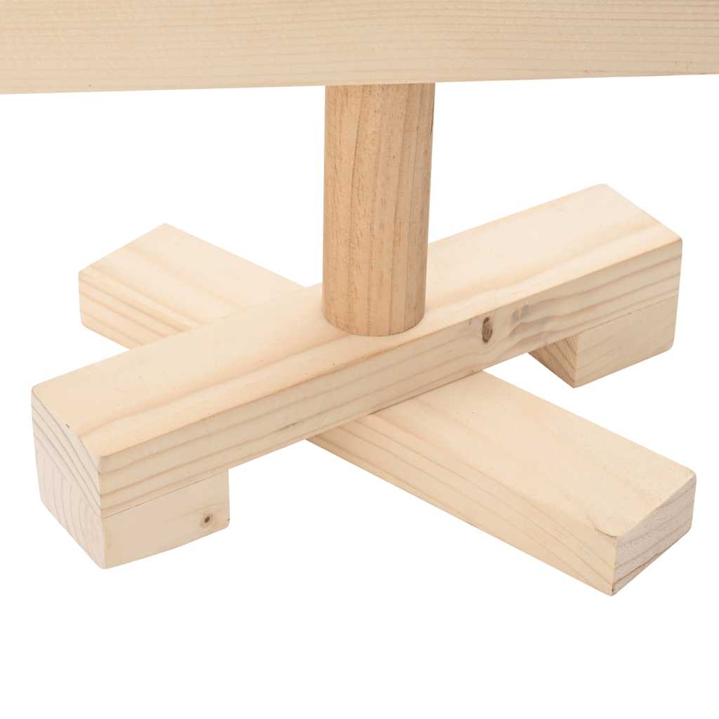 vidaXL Χριστουγεννιάτικο Δέντρο Ξύλινο Διακόσμηση 90 εκ. Μασίφ Πεύκο